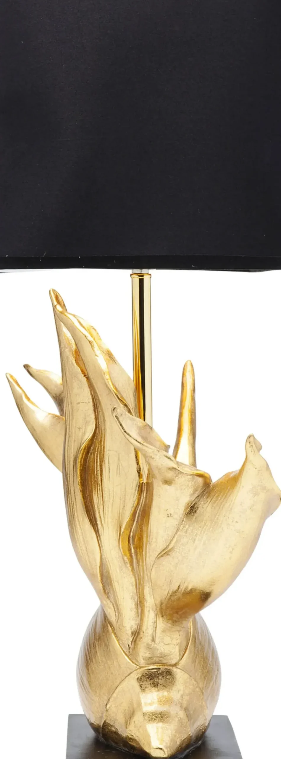 Bordslampa Tropical Flower - Rektangulär Guld/ Svart Skärm - KARE Design
