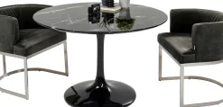 Bord Solo - Runt Matbord Svart Marmor, 110cmØ - KARE Design