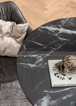 Bord Solo - Runt Matbord Svart Marmor, 110cmØ - KARE Design