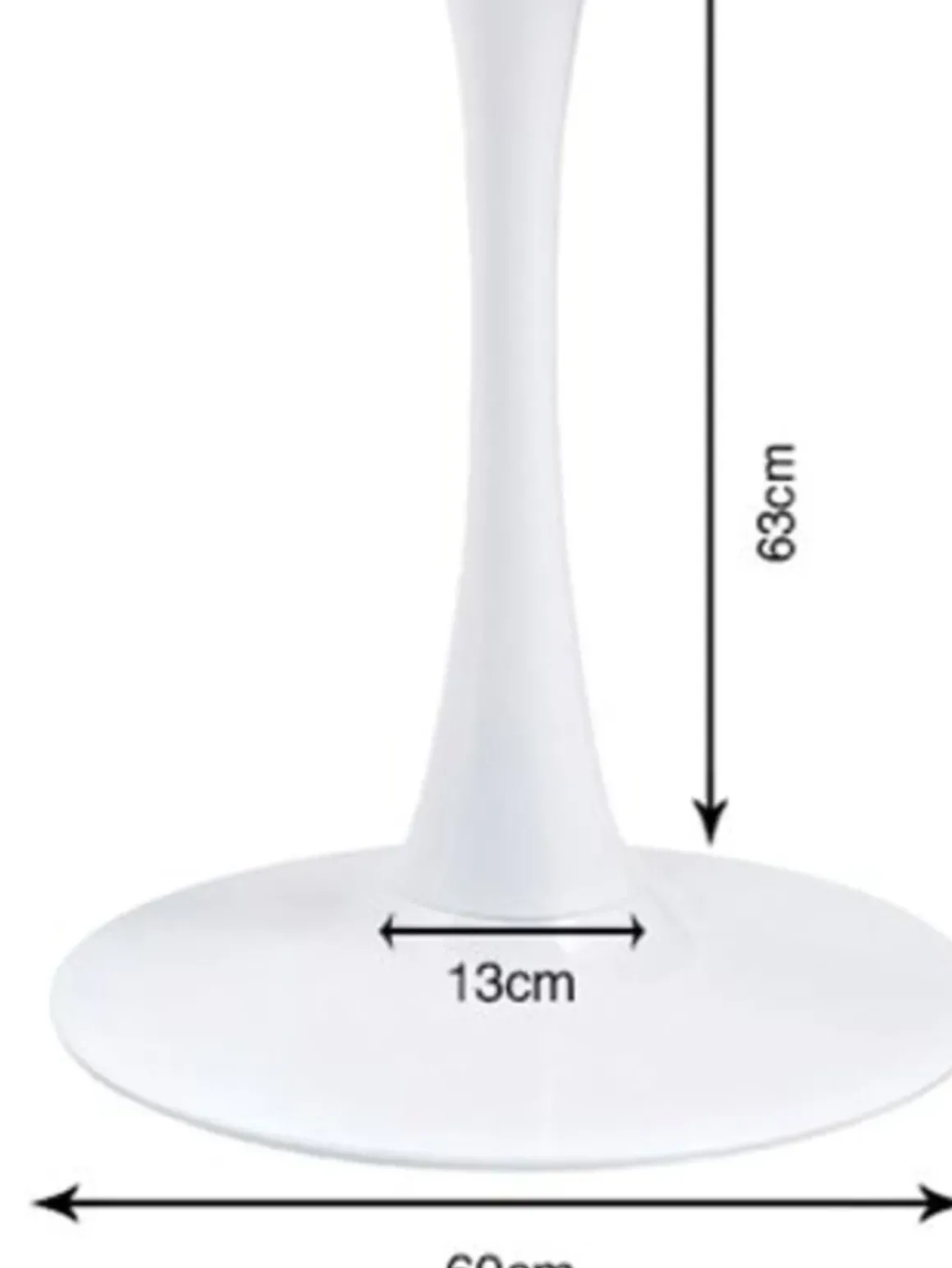 Bordsunderrede Schickeria - Trumpetfot i vit, Ø110cm - KARE Design