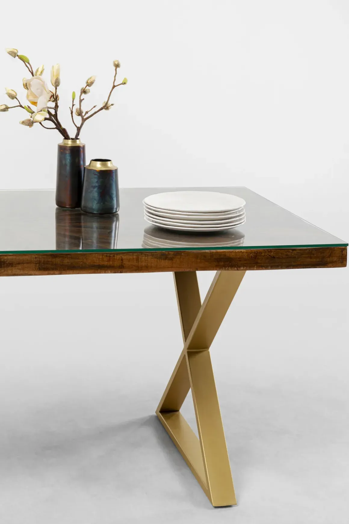 Bordsunderrede Tavola Kryss Mässing, 2-set - KARE Design