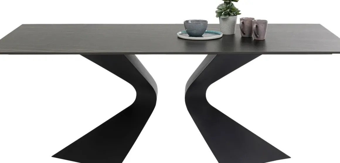 Bord Trädgård Gloria - Kermik, Svart, 180x90cm - KARE Design