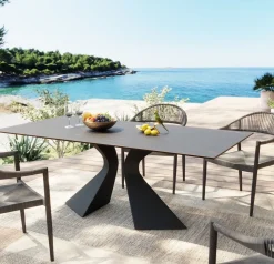 Bord Trädgård Gloria - Kermik, Svart, 180x90cm - KARE Design