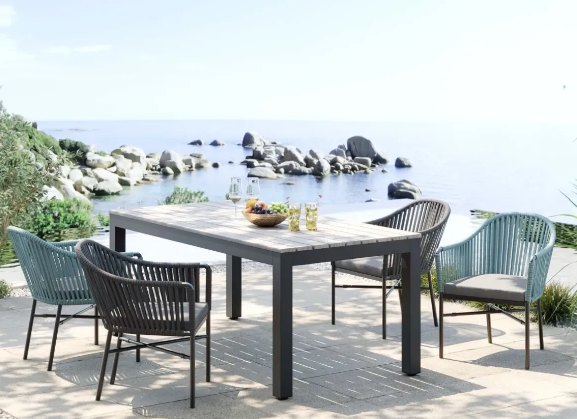 Bord Trädgård Sorrento - Grå, 180x90cm - KARE Design