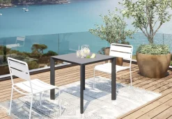 Bord Twist - Anthracite, 80x80cm - KARE Design