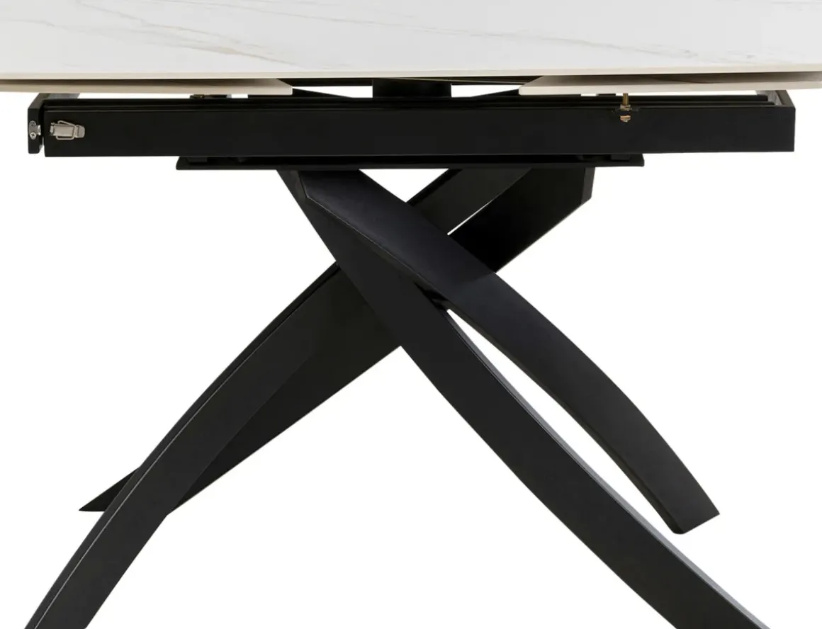 Bord Twist Onyx - Förlängningsbart, 120(30+30)x90cm - KARE Design