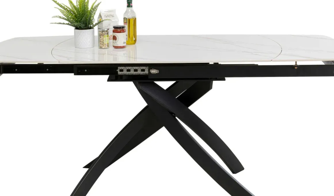 Bord Twist Onyx - Förlängningsbart, 120(30+30)x90cm - KARE Design