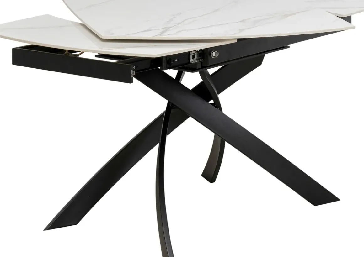 Bord Twist Onyx - Förlängningsbart, 120(30+30)x90cm - KARE Design
