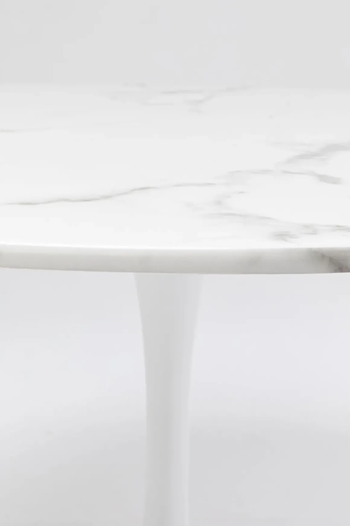 Bord Veneto - Runt Matbord Vit Marmor/Vit Ø110cm - KARE Design