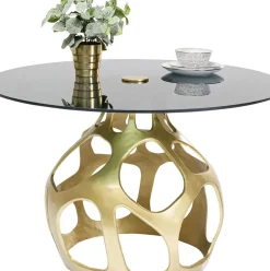 Bord Volcano Gold - Runt Matbord Ø120cm - KARE Design