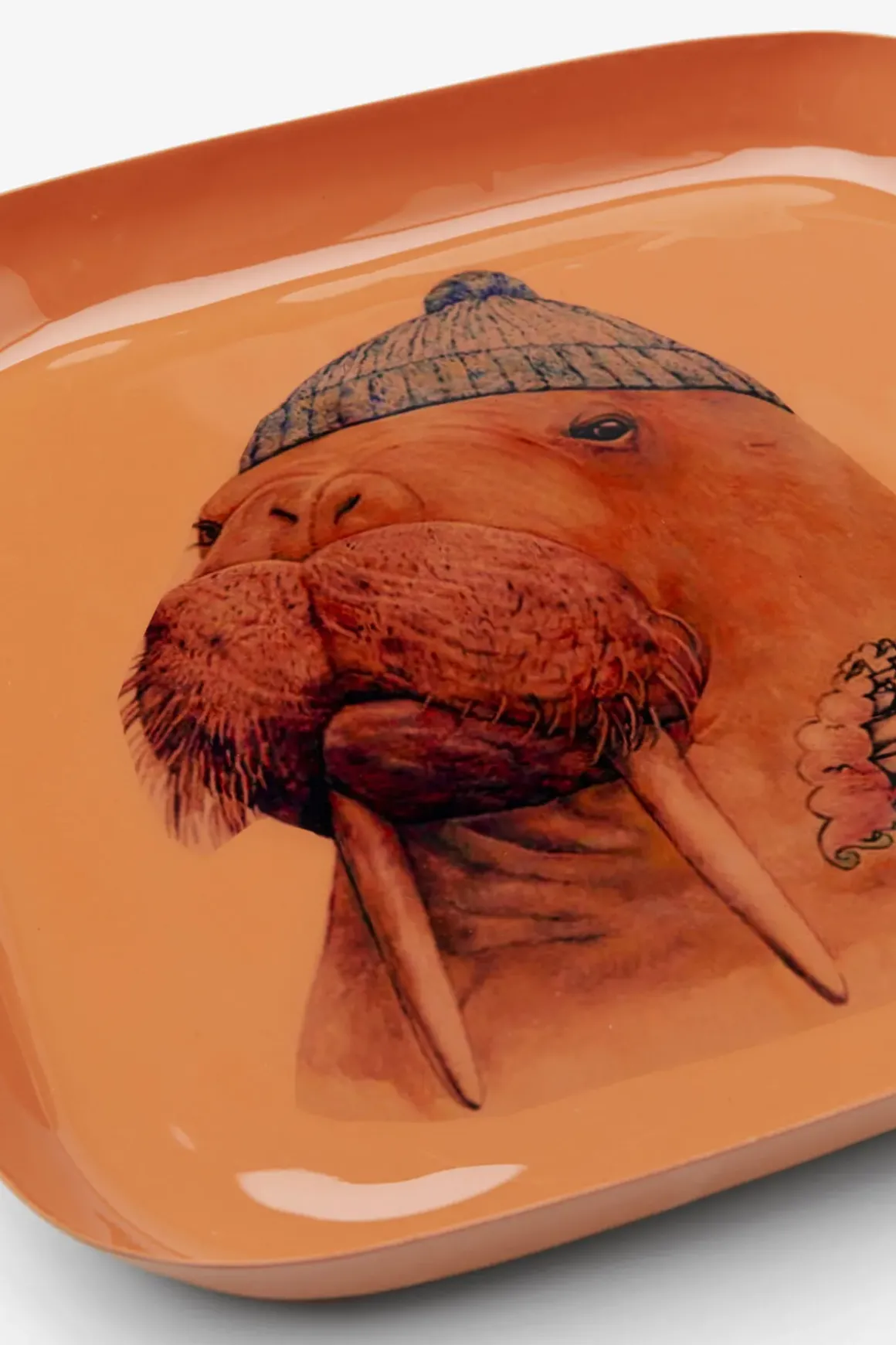 Bricka Ego Walrus - Valross, Handgjord 21x21cm - KARE Design