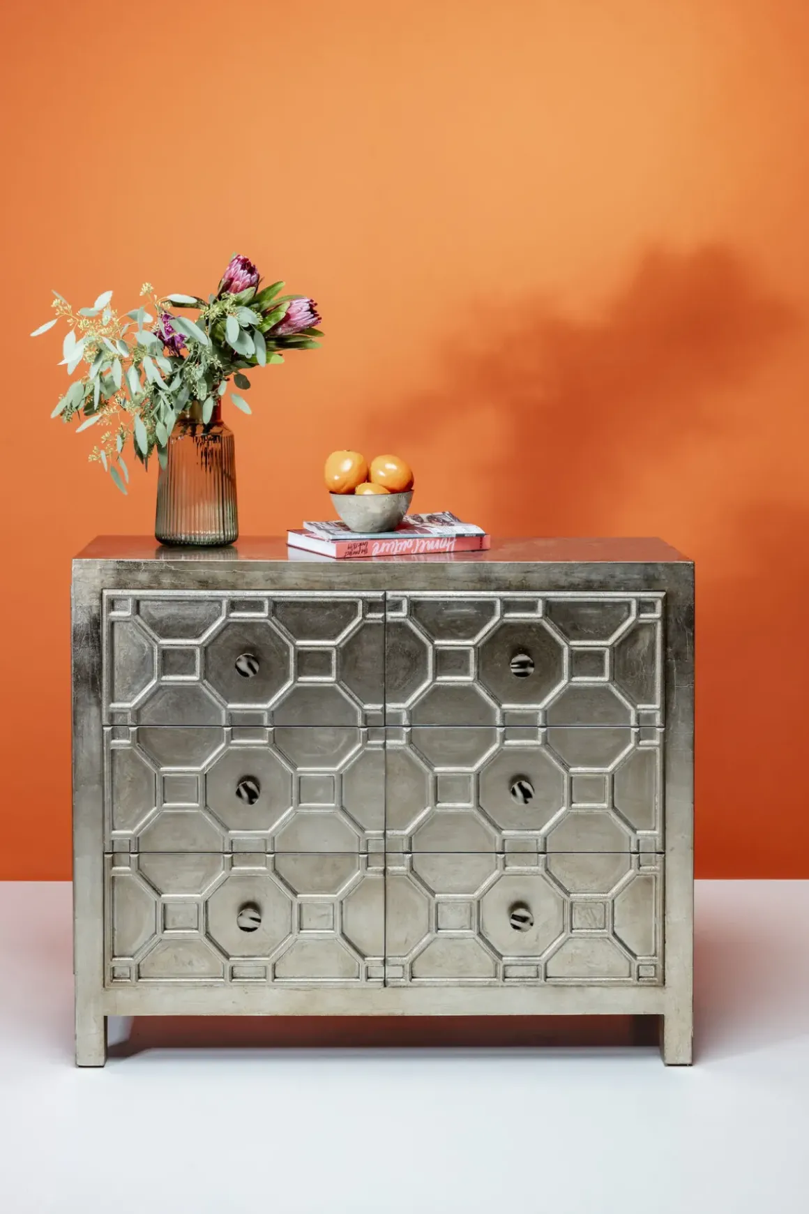 Byrå Alhambra - Matt Silverfinish, 6 Lådor - KARE Design
