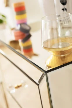 Byrå Luxury - Champangefärgat Spegelglas, 5 Lådor - KARE Design