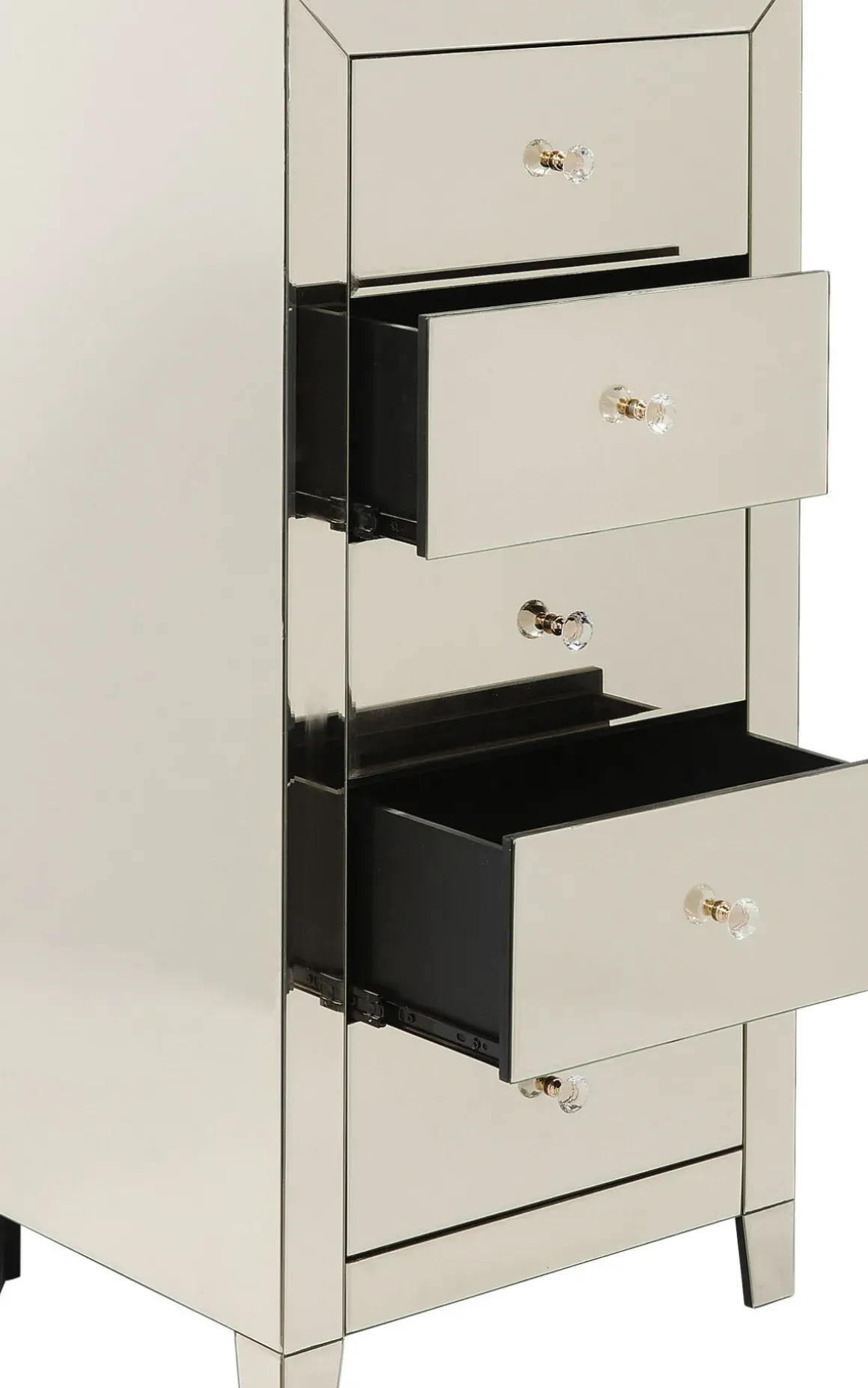 Byrå Luxury - Champangefärgat Spegelglas, 5 Lådor - KARE Design