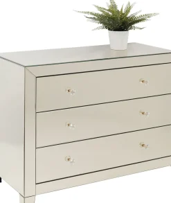 Byrå Luxury - Champangefärgat Spegelglas, 3 Lådor - KARE Design