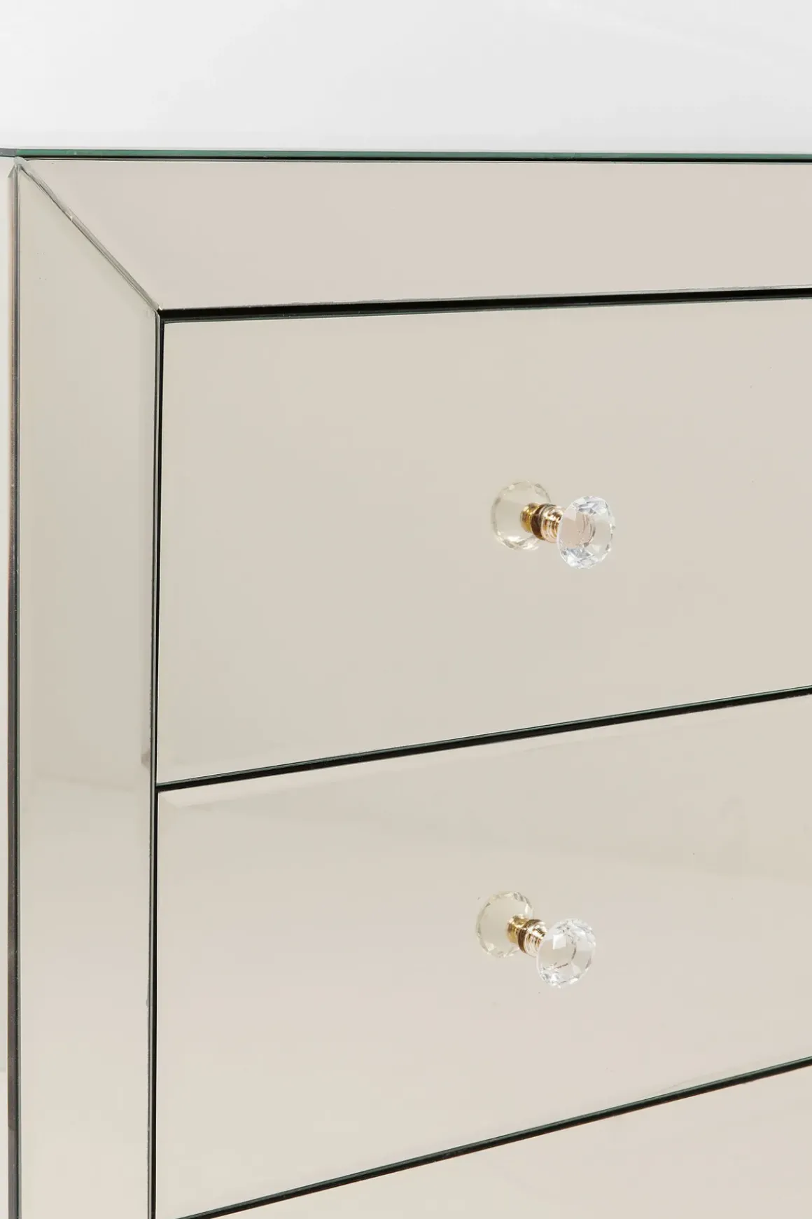 Byrå Luxury - Champangefärgat Spegelglas, 3 Lådor - KARE Design