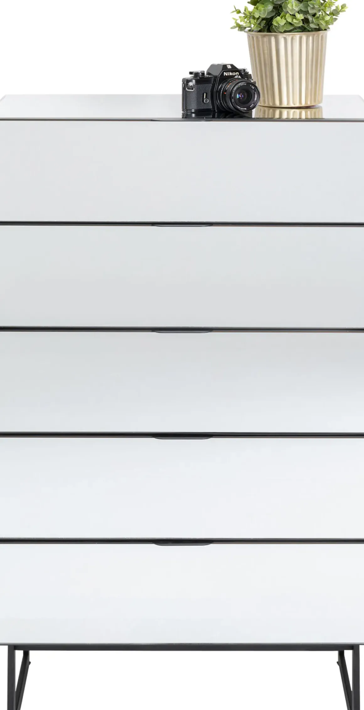 Byrå Soran 5 Lådor - Spegelglas/Svart, 65x114cm - KARE Design