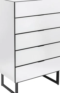Byrå Soran 5 Lådor - Spegelglas/Svart, 65x114cm - KARE Design