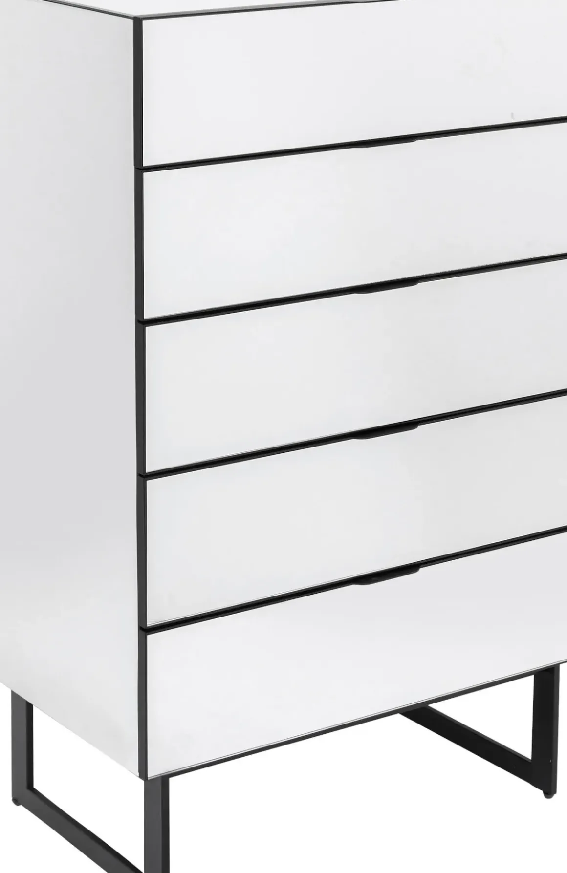 Byrå Soran 5 Lådor - Spegelglas/Svart, 65x114cm - KARE Design