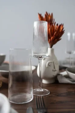 Champagneglas Riffle - Räfflat Glas - KARE Design