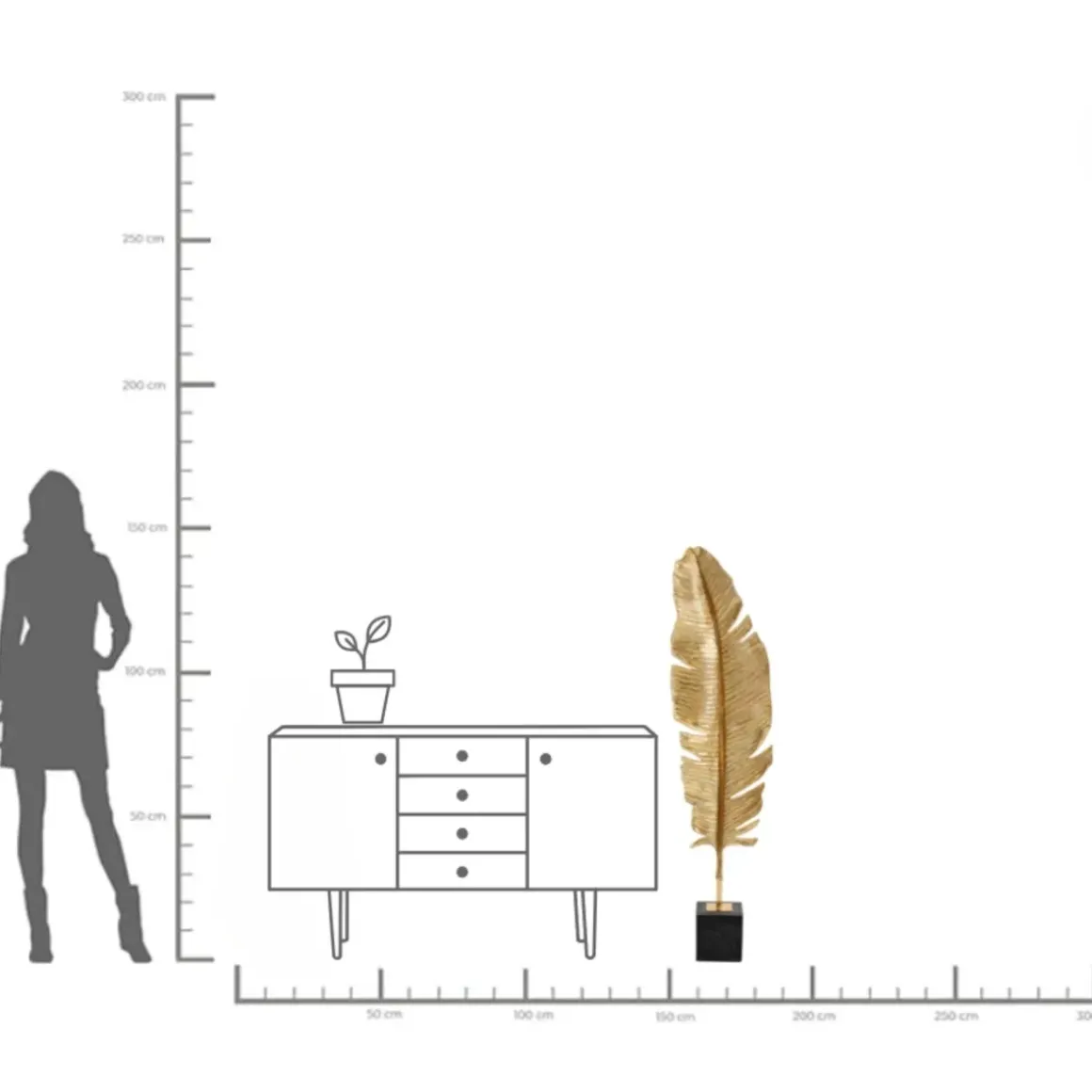 Dekor Feather One, 147cm - KARE Design