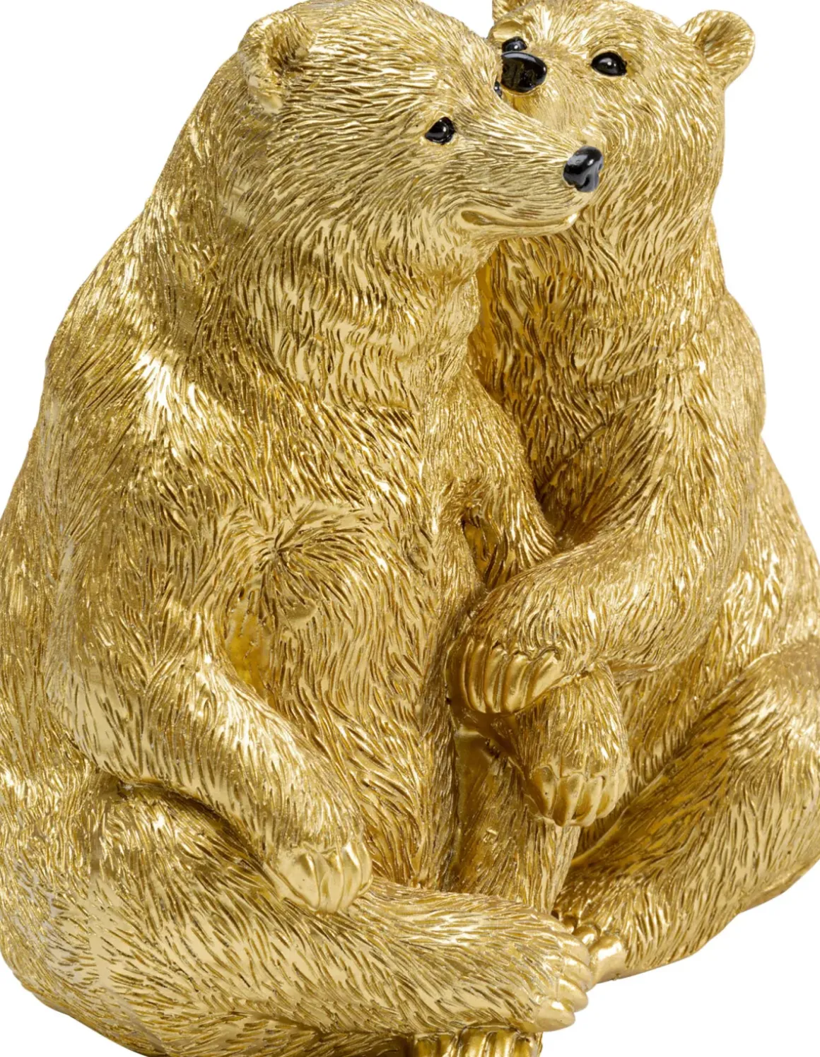 Dekorfigur Cuddly Bears - Dekor Guld Björnar, 16cm - KARE Design