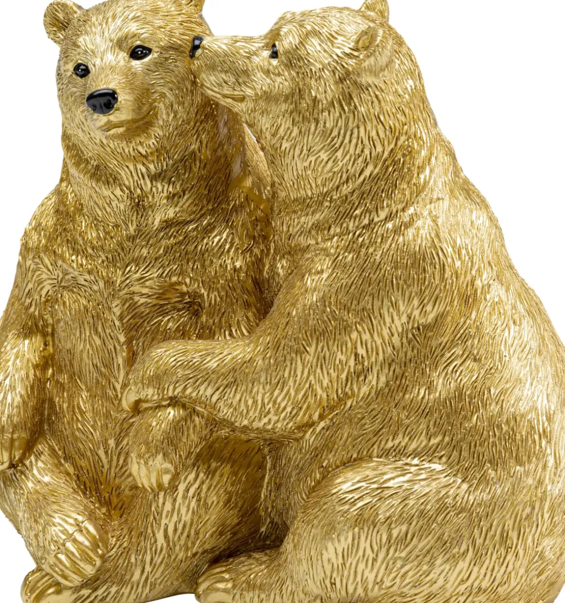 Dekorfigur Cuddly Bears - Dekor Guld Björnar, 16cm - KARE Design
