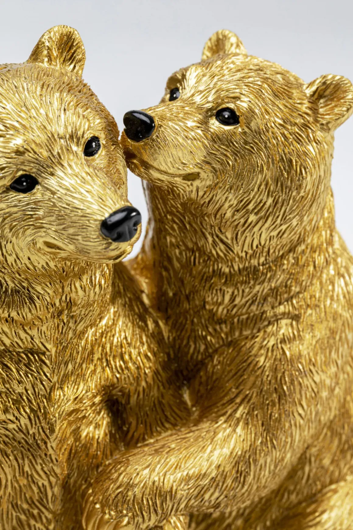 Dekorfigur Cuddly Bears - Dekor Guld Björnar, 16cm - KARE Design