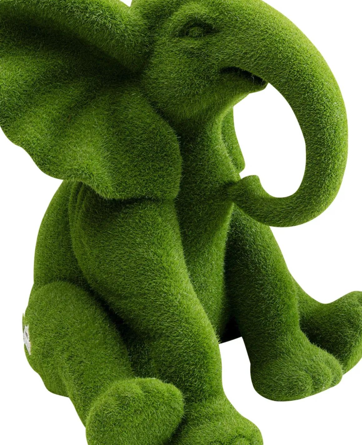 Dekorfigur Elephant - Grön Flock, 18cm - KARE Design