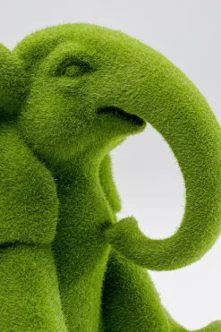 Dekorfigur Elephant - Grön Flock, 18cm - KARE Design