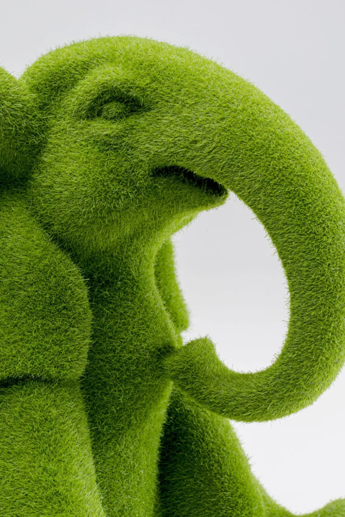 Dekorfigur Elephant - Grön Flock, 18cm - KARE Design