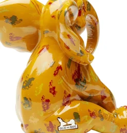 Dekorfigur Elephant - Gul, 18cm - KARE Design