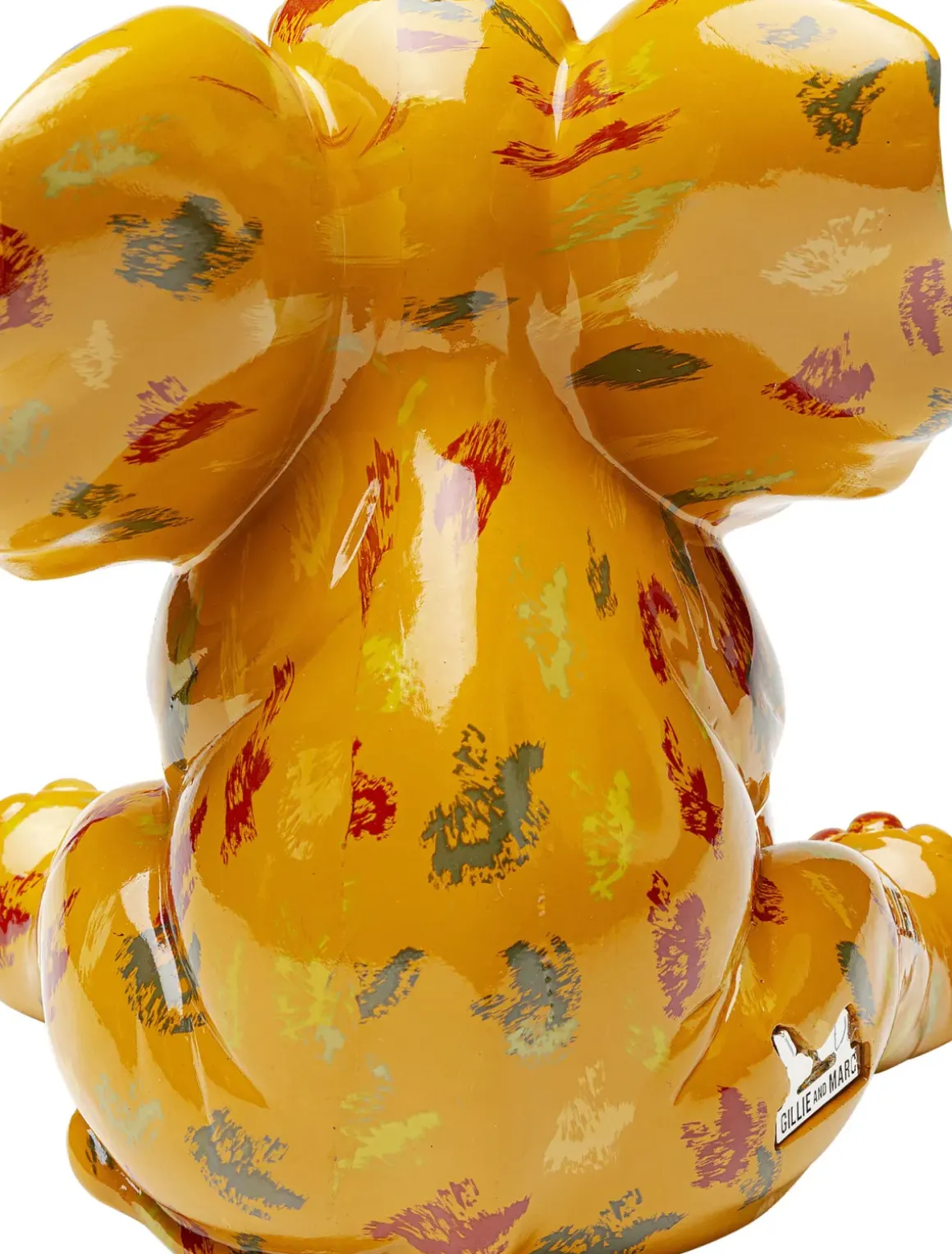 Dekorfigur Elephant - Gul, 18cm - KARE Design