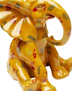 Dekorfigur Elephant - Gul, 18cm - KARE Design