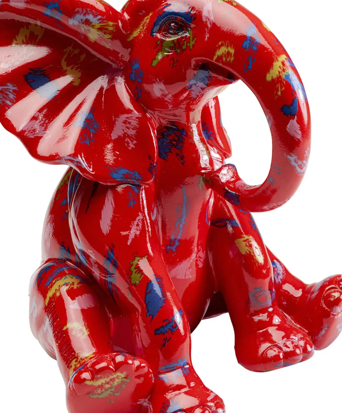 Dekorfigur Elephant - Röd, 18cm - KARE Design