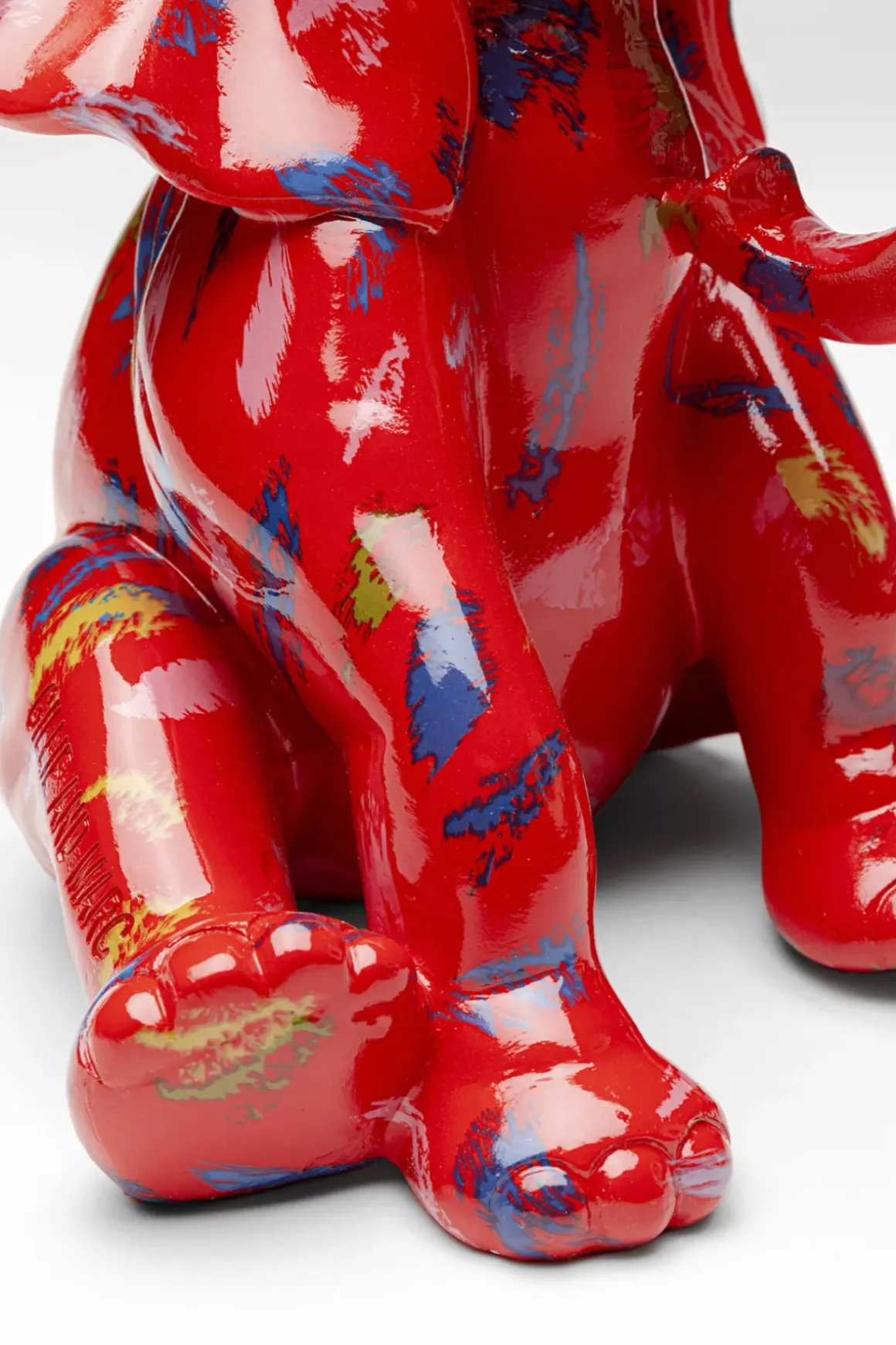 Dekorfigur Elephant - Röd, 18cm - KARE Design