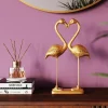 Dekorfigur Flamingo Love - Guld, 39cm - KARE Design