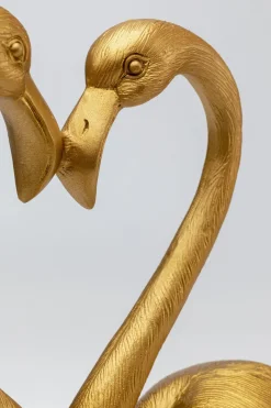 Dekorfigur Flamingo Love - Guld, 39cm - KARE Design