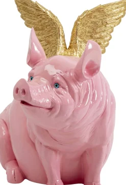 Dekorfigur Flying Pig Pink - Gris, 79cm - KARE Design