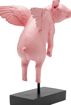 Dekorfigur Flying Pig - Rosa Gris, 29cm - KARE Design