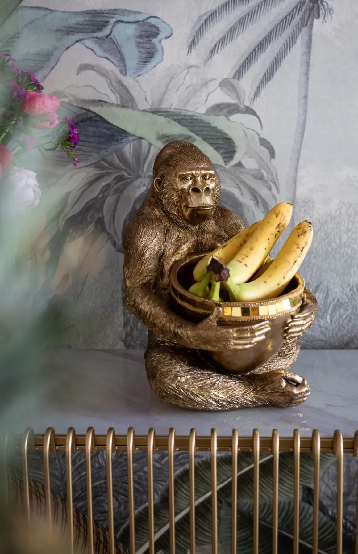 Dekorfigur Gorilla med Skål - KARE Design