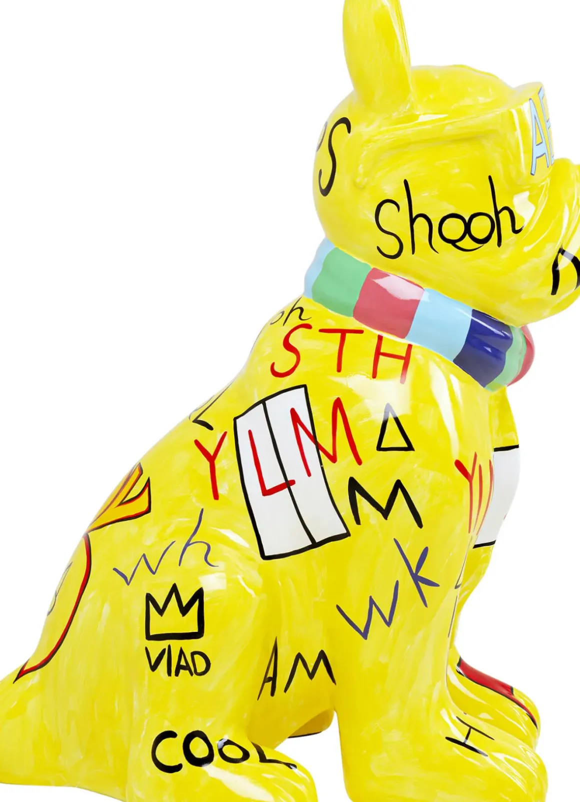 Dekorfigur Graffiti Dog - Gul, 122cm - KARE Design