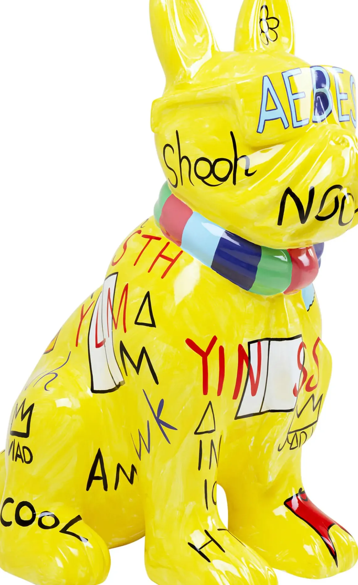 Dekorfigur Graffiti Dog - Gul, 122cm - KARE Design