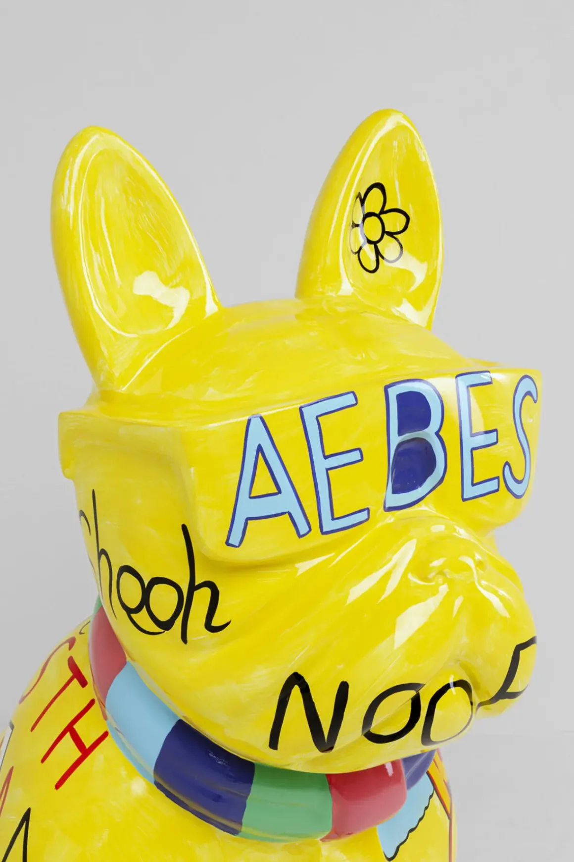Dekorfigur Graffiti Dog - Gul, 122cm - KARE Design