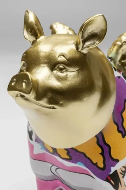 Dekorfigur Graffiti Flying Pig, 16cm - KARE Design