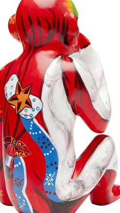 Dekorfigur Graffiti Monkey - Röd, 39cm - KARE Design