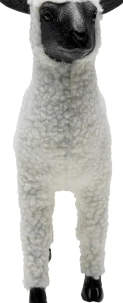 Dekorfigur Happy Sheep - Får, I Ull, Vit, 28cm - KARE Design