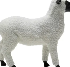 Dekorfigur Happy Sheep - Får, I Ull, Vit, 28cm - KARE Design