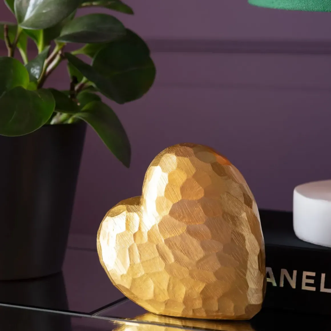 Dekorfigur Heart - Guldhjärta, 14cm - KARE Design
