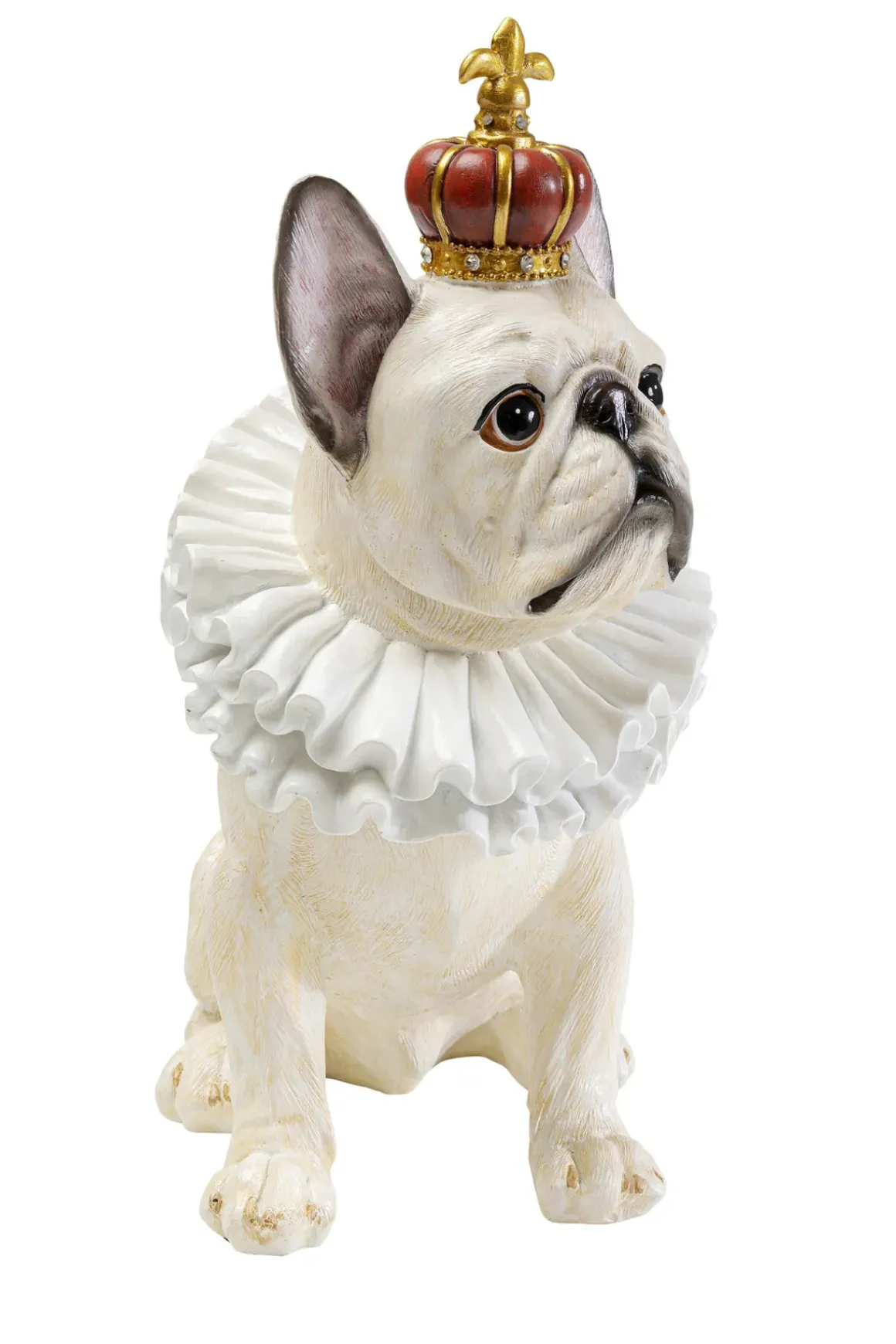 Dekorfigur King Dog - Hund, Vit, 33cm - KARE Design